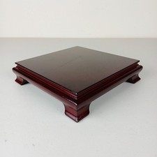 Square Wood Pedestal Sculpture Stand Beveled Riser