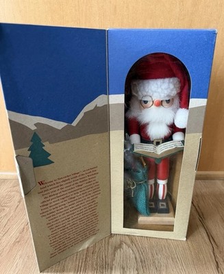 1994 Nutcracker Village Songbook Santa w/ Bag & Book 14.5'' t. Hand-Painted Wood