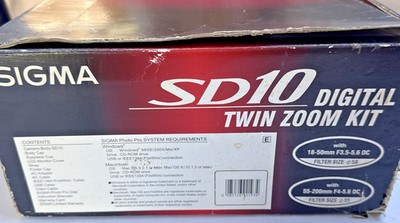 SIGMA SD10 Digital Camera Twin Zoom Kit - 18-50mm f3.5-5.6 - 55-200mm f4.5-5.6