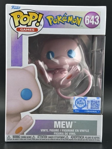 Funko Pop! Pokemon Mew Pearlescent #643 Exclusive Vinyl Figure New