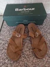 Image of Barbour Womens Tan Sandals (Thong) UK 6/39