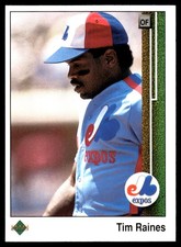 Tim Raines 1989 Upper Deck #402 Expos MLB READ FREE SHIPPING AutographDen