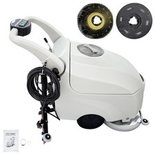 Commercial 110V 16.3" Brush Dual Tanks Automatic Floor Scrubber Machine 168RPM