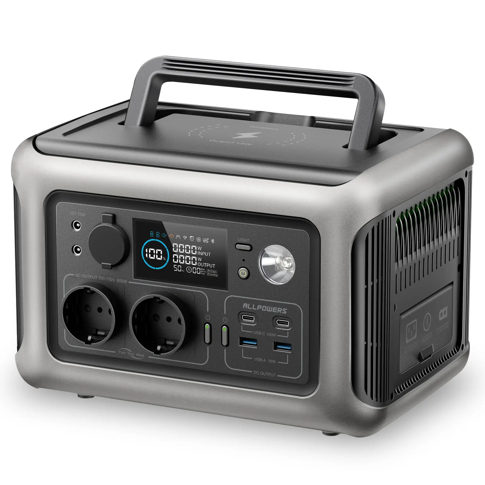 299wh 600w Powerstation W Ac Outlets Lifepo4 Battery For Hom