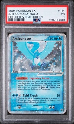PSA 1 Articuno ex 114/112 FireRed LeafGreen FRLG 2004 Secret Holo