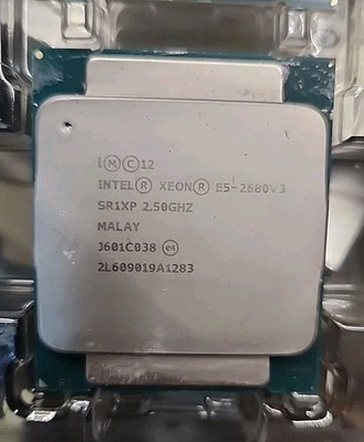 Intel Xeon SR1XP E5-2680V3 2.5 GHz 30M 12 CORE 9.6GT/s 120W CPU Proccessor