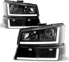 2003-06 Silverado 1500 2500HD 3500 Avalanche LED DRL Headlights Compatible Repla