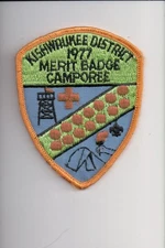 1977 Kishwaukee District Merit Badge Camporee patch