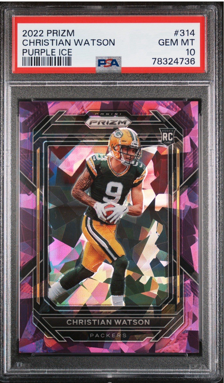 Christian Watson Panini Prizm #314 Purple Ice