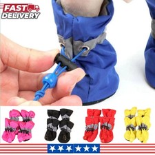 4pcs Waterproof Dog Shoes   Anti-Slip Rain Boots for Small Dogs  Cats