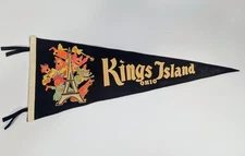 1970s Kings Island Ohio felt pennant Hanna Barbera Banana Split cartoon RARE vtg