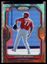 2021 Panini Prizm Baseball Cosmic Haze Adonis Medina Philadelphia 56 Rookie Car
