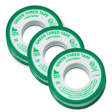 Green PTFE Thread Seal Tape   Professional-Grade, 1/2 Inch X 260 Inch, High-Dens