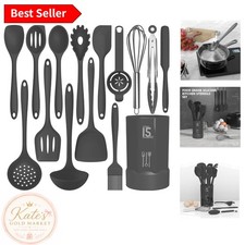 Professional Nonstick Silicone Utensils Set - Sturdy, Safe & Dishwasher Friendly