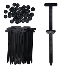 100 Pcs Nylon Universal Cable Tie Buckle for Car - Self-Locking and Easy Install