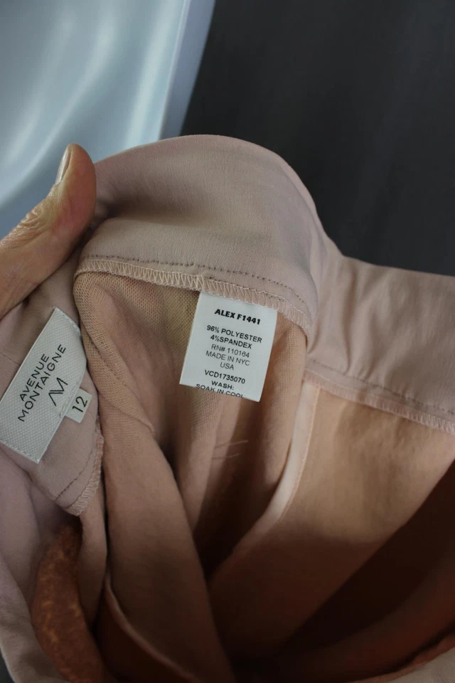 Pantalones para mujer Avenue Montaigne de lentejuelas doradas cintura elástica talla 12 Foto 4 de 4