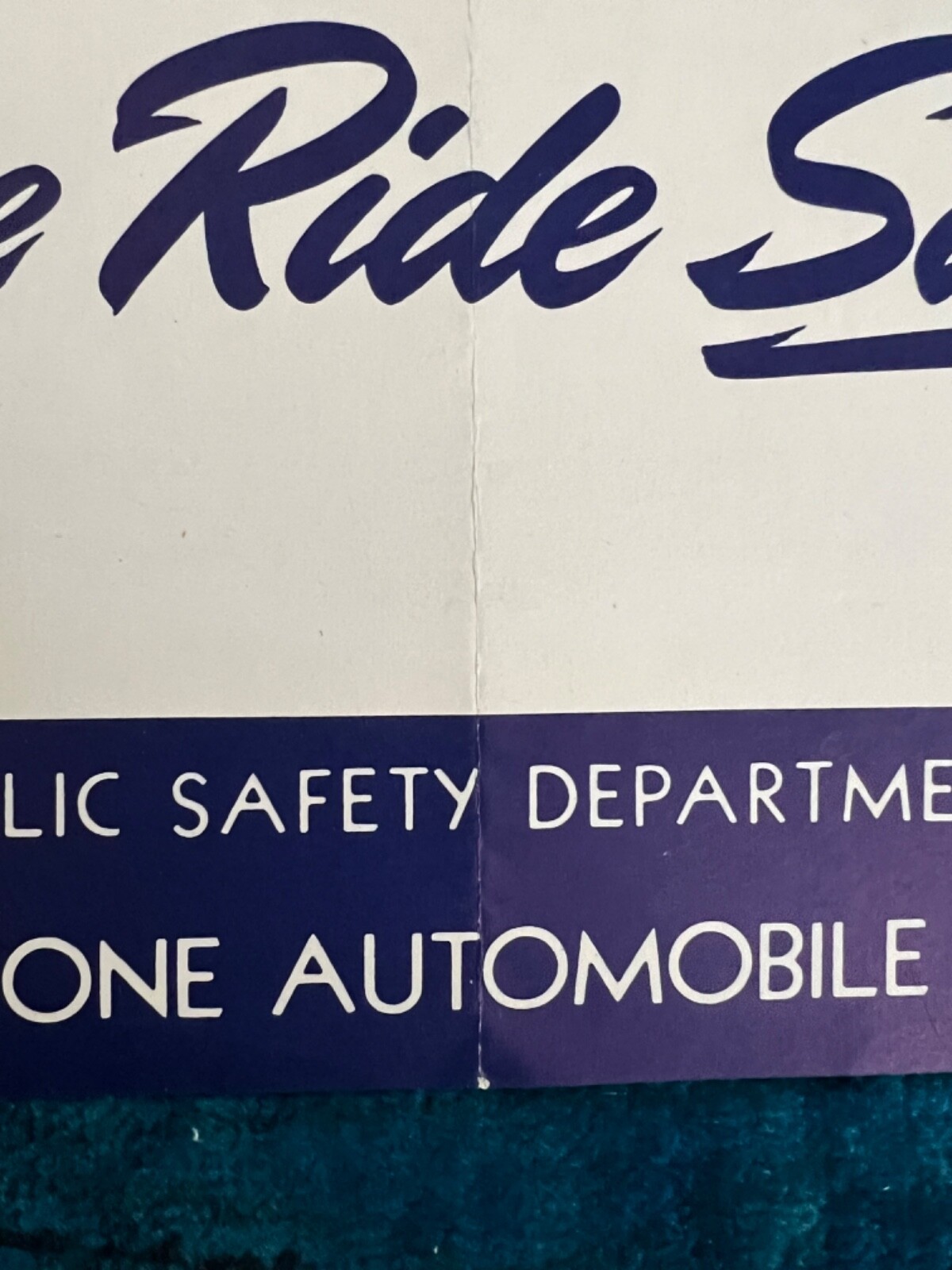 Original Safety Poster Keystone Automobile Car Club Careless Bicycle