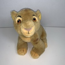 Disney The Lion King Simba 8" plush stuffed lion cub, vintage 90s Disney Store