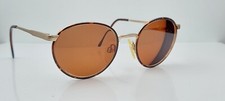 Vintage Marcolin 4197 Tortoise Gold Oval Metal Sunglasses Italy FRAMES ONLY