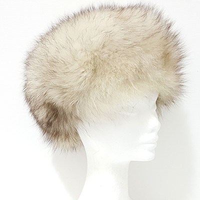Volpe Colbacco Bianco Pelliccia Cappello Pelliccia VOLPE Pelo