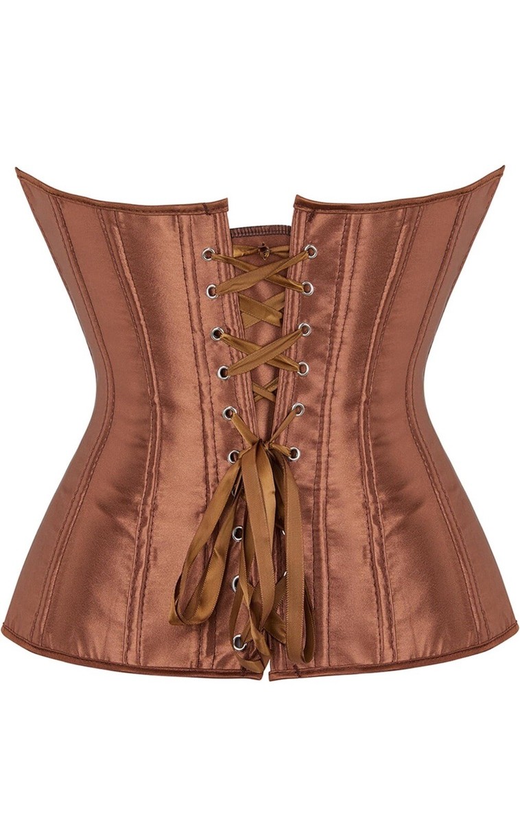 SZIVYSHI Korsettopje voor dames, met mouwen, bustier-bovenstuk, met vetersluiting, lingerie, Wit, XS