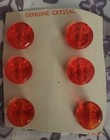 7/16" Wide Vintage Round Red Shank Buttons on the original card — photo 2