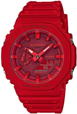 New Casio OAK G-Shock GA2100-4 A/D Digital Carbon Resin Red Men's Watch 