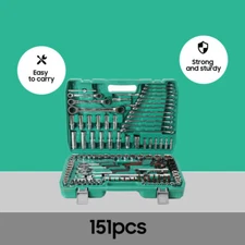 151PCS Mechanical Tool Set Socket Wrench Set W/ 72 tooth Ratch for Auto Repair