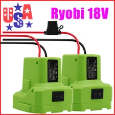 DIY Battery Dock Power Wheel Adapter Connector 14 AWG Wires Holder For Ryobi 18V