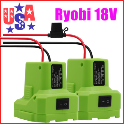 #ad DIY Battery Dock Power Wheel Adapter Connector 14 AWG Wires Holder For Ryobi 18V $13.43