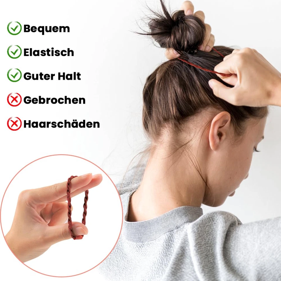 24 Stück Haargummi Armband, Boho Haargummis Hair Tie Geflochtene Haarbänder Armb - Bild 4 von 4