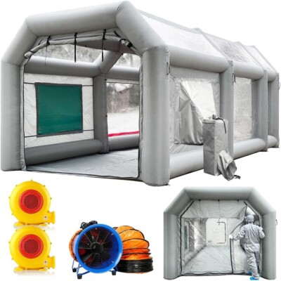 Sewinfla Inflatable Paint Booth 20x10x8Ft with Air Draft &  Exhaust fan