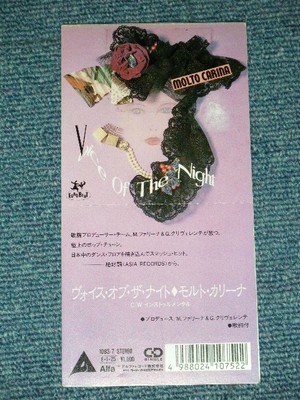 MOLTO CARINA  Japan 1988 Tall 3'' CD Single  VOICE OF THE NIGHT  ITALO 