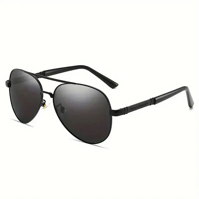 Stylische Sonnenbrille Pilotenbrille Fliegerbrille Brille Schwarz P120 B