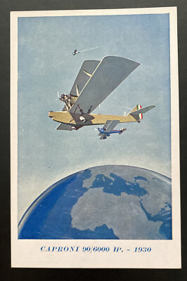 Mint Italy Picture Postcard PPC Caproni Airplane 30/6000 HP 1930