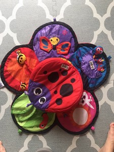 lamaze spin & explore garden baby gym play mat