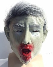 Máscara de Halloween Muerto Donald Trump Zombi Ex Presidentes Látex Vestido Elegante