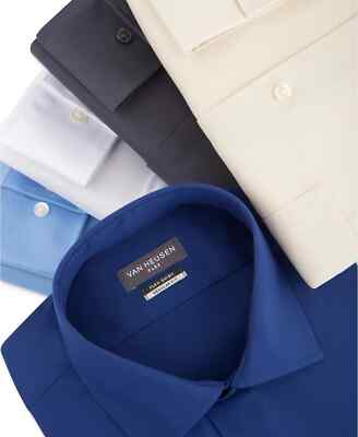 slim fit dress slacks Van Heusen Mens Regular Fit Flex Collar Dress Shirt , Size Large – Vanessa  Jane main image 0