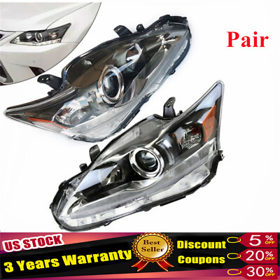 Headlight Set For Lexus CT200H 2011 2012 2013 2014 2015 2016 Left+Right Headlamp