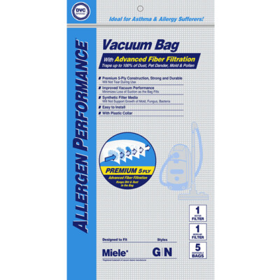 Meile Type GN 7189520 HEPA Vacuum Cleaner Bags DVC