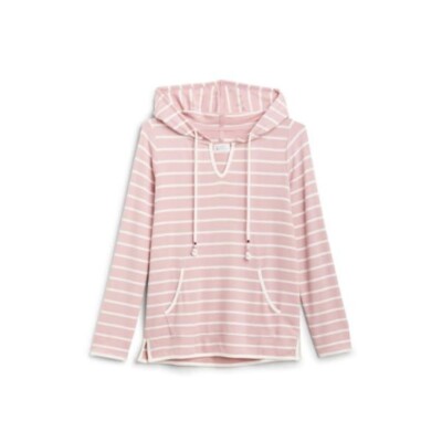 Market Spruce Stitch Fix Stripe Split Neck French Terry Hood Malala Top Plus 2X