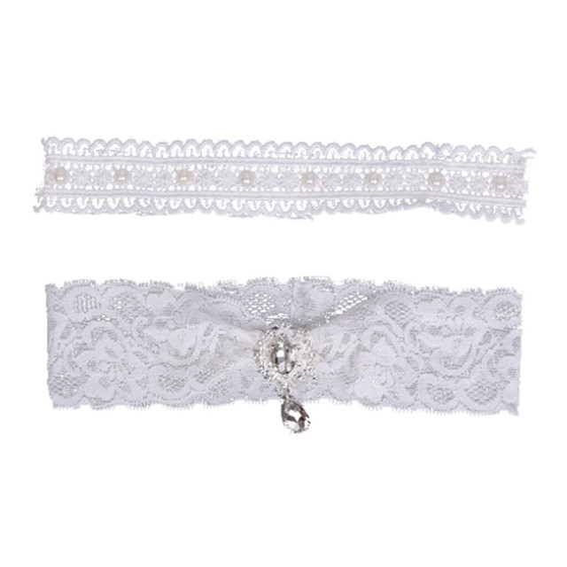 Set of 2 Lace Wedding Leg Garter Leg Band Elegant Garters Set for