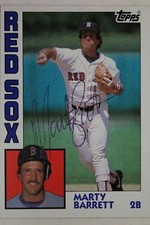Marty Barrett  Red Sox 1984 Topps #683 Autographed Signed Baseball Card 