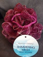 ESSENCE OF BEAUTY PURPLE SHIMMERING MESH BODY SPONGE - BRAND NEW