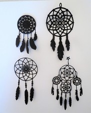 Dream catcher Intricate Paper Die Cut Embellishments scrapbooking 4 pc Black