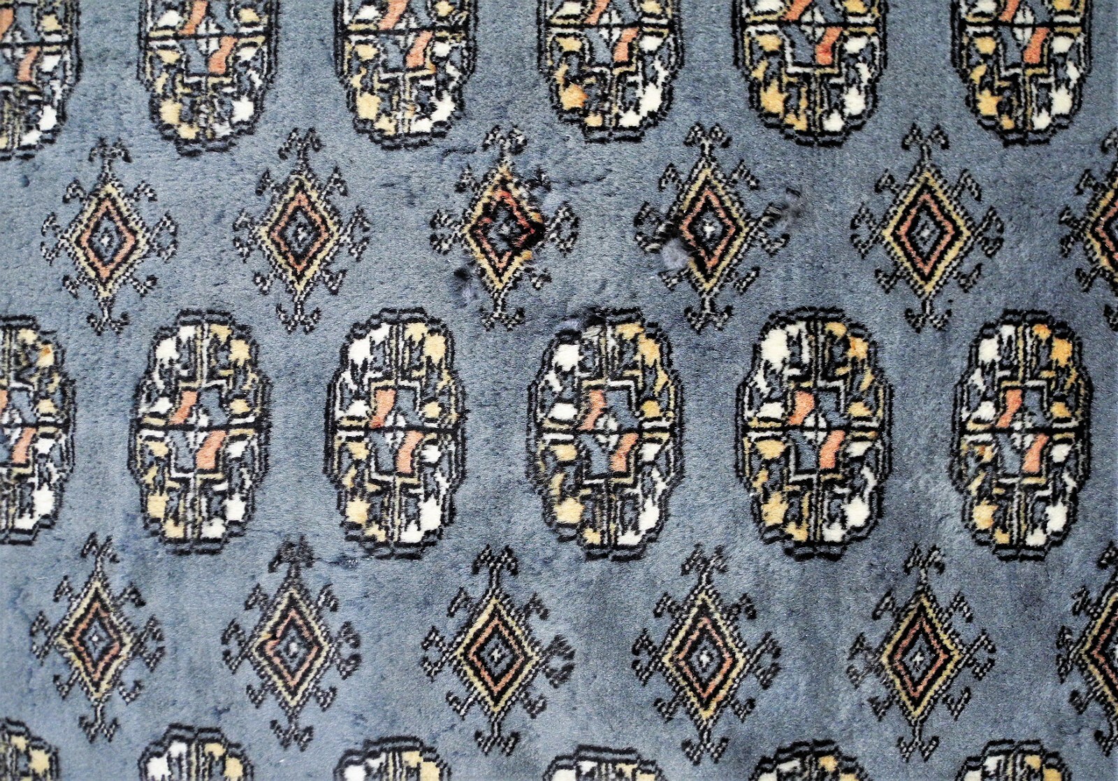 BLUE 6'3 x 4'1 JOHN LEWIS Handmade BOKHARA Persain WOOL Rug Handknotted