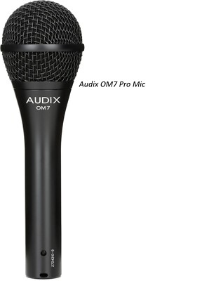 Audix OM7 Hypercardioid Dynamic Vocal Microphone OM 7 OM-7 Mic for Live Vox