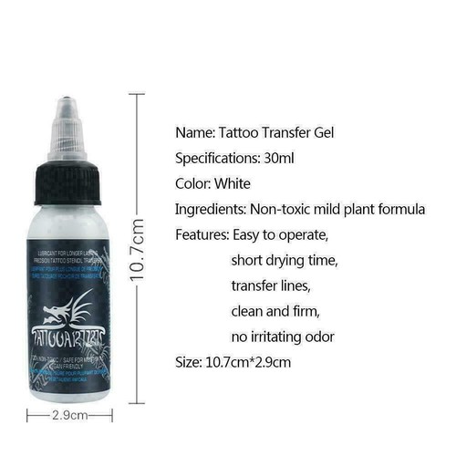 30ML Tattoo Transfer Gel Soap with Cool Stencil Stuff HOT F7G Primer Hot V8 - Picture 12 of 12