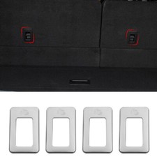Cubierta de marco de gancho para respaldo de asiento 4 piezas para Lincoln Navigator 2018-2021 acero plateado