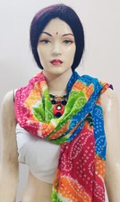 multi color bandhani print dupatta Cotton Reyon Blend Bellydance women
